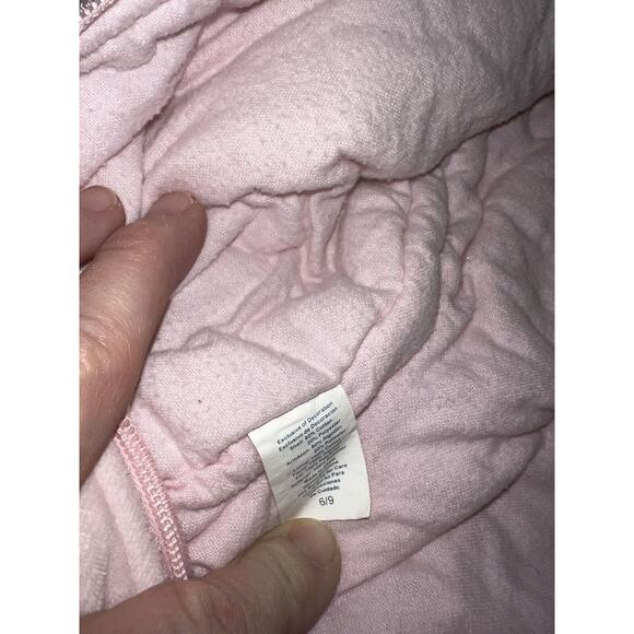 Carter’s Pink with Bunny Zip Snowsuit Bunting Sz 6-9 Months Snap Mittens Booties - Picture 5 of 11